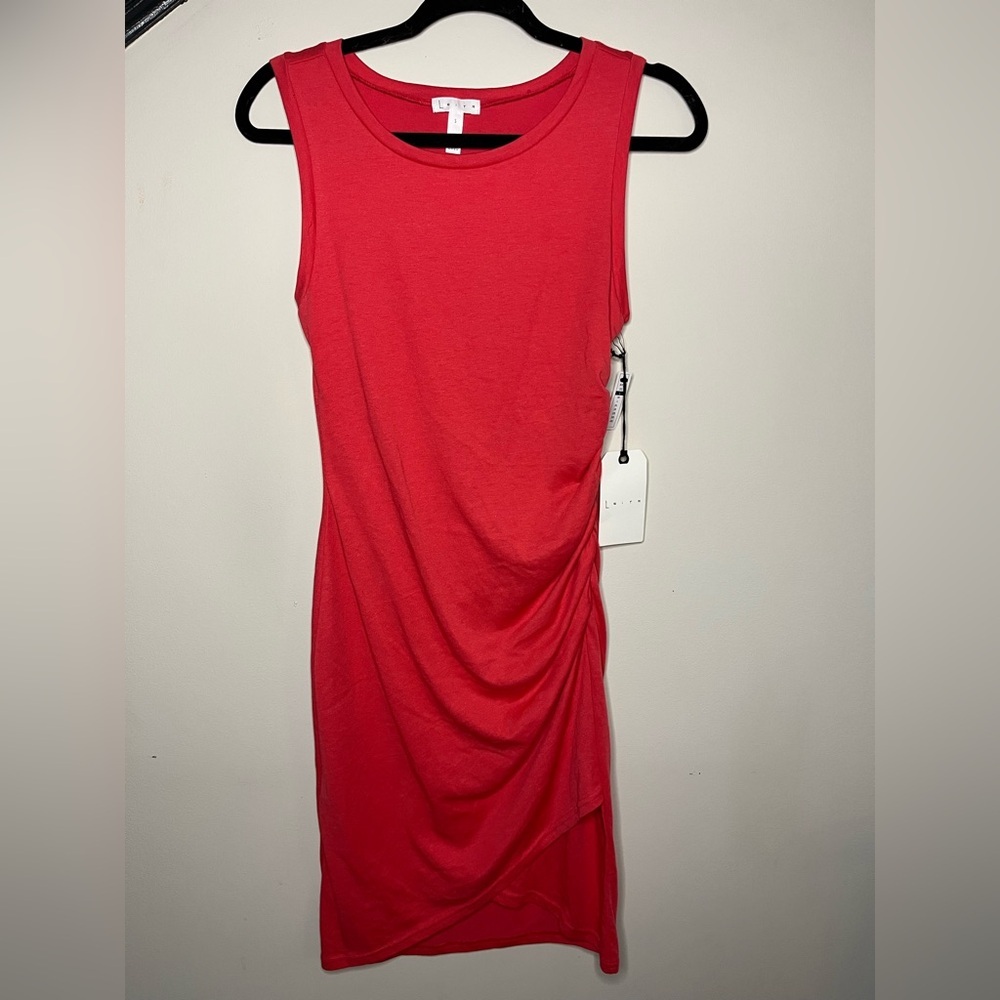 Leith Asymmetrical Sleeveless Bright Pink Dress